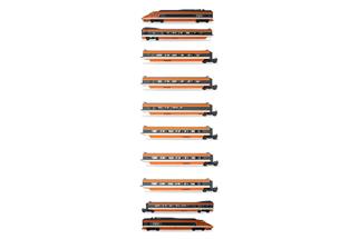 Jouef H0 (DC Sound) SNCF Hochgeschwindigkeitszug TGV PSE N°17, Ep. IV, 10-tlg. *werkseitig ausverkauft*