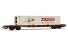 Jouef H0 SNCF Containertragwagen Sgss, 3 Suisses, Ep. V *werkseitig ausverkauft*