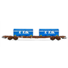 Jouef H0 SNCF Containerwagen S70, 2x20'-Coil-Container TTS, Ep. V