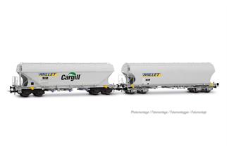 Jouef H0 SNCF Getreidesilowagen-Set, Millet, Ep. VI, 2-tlg.