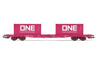 Jouef H0 TOUAX Containerwagen S7B, 2x20'-Container ONE, Ep. VI
