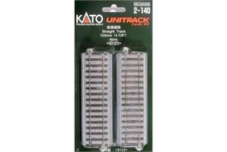 Kato H0 Unitrack S123 Gleis gerade 123 mm (Inhalt: 4 Stk.) [2-140]