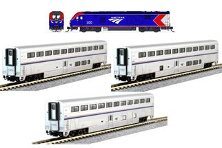 Kato N Amtrak Diesellok Siemens ALC-42 #302 mit Superliner, 4-tlg. [10-1788]