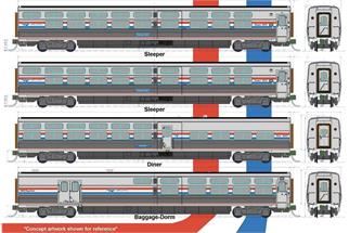 Kato N Amtrak Reisezugwagen-Set Viewliner II, Phase III, 4-tlg. [106-8004]