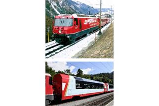 Kato N RhB Reisezug-Grundset Ge 4/4 III 647 mit Glacier Express, 3-tlg.