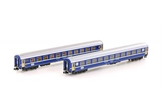 Kato N SBB Liegewagen-Set UIC-Z2 Bcm 51, altes Logo, Ep. IV, 2-tlg. *AUF BESTELLUNG*