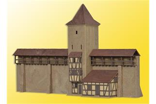 Kibri N Wehrturm mit Mauer in Rothenburg