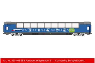 Kiss 1 SBB Panoramawagen Apm 61, Connecting Europe Express