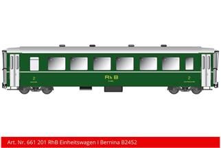 Kiss IIm (Digital) RhB Einheitswagen I B 2452, kurz grün