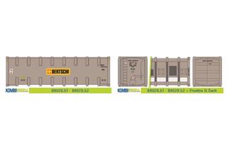 KombiModell H0 30'-Bulktainer Bertschi, silber, neues Logo