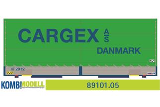 KombiModell H0 Pritsche/Plane Wechselbehälter, Cargex AS Danmark