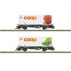 LGB IIm RhB Containertragwagen-Set Lb, Coop Apfel/Trauben, Ep. VI, 2-tlg. *werkseitig ausverkauft*