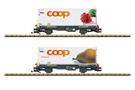LGB IIm RhB Containertragwagen-Set Lb, Coop Radieschen/Birne, Ep. VI, 2-tlg. *werkseitig ausverkauft*