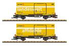 LGB IIm RhB Containerwagen-Set Die Post, 2-tlg.