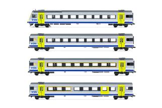 Liliput H0 (AC Digital) BLS Wagen-Set EW III, aktuelles Logo, Ep. VI, 4-tlg. (Sonderserie Schweiz)