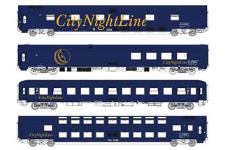LS Models H0 (AC) CNL Nachtzug-Wagenset 2 CNL 212/213 Donau-Kurier, Ep. V, 4-tlg. *werkseitig ausverkauft*