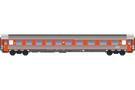 LS Models H0 (AC) DB Reisezugwagen ABwümz 227, 1./2. Klasse, orange/Inox, Ep. IVb
