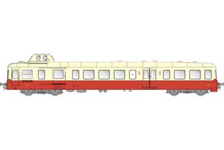 LS Models H0 (DC Sound) SNCF Dieseltriebwagen X 3801, rot/creme, Ep. IVb