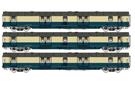 LS Models H0 Deutsche Post AG Postwagen-Set MRz/MRz/MRz ozeanblau-beige, 3-tlg.