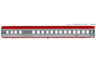 LS Models H0 ÖBB WLABmz 75-71 grau/hellgrau, rotes Dach, Schlafwagen Anschrift, neues Logo