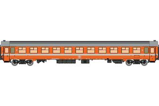 LS Models H0 SNCB Reisezugwagen I10 B11, 2. Klasse, orange C1, Ep. IVb