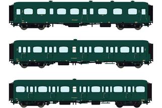 LS Models H0 SNCB Reisezugwagen-Set B7/B9/B11, Ep. IV, 3-tlg.