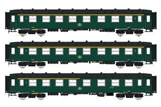LS Models H0 SNCB Reisezugwagen-Set I2 A/A/AR, Ep. IIIc, 3-tlg.