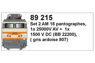 LS Models H0 Stromabnehmer AM 18, gris ardoise 807, zu BB 22200 (Inhalt: 2 Stk.)