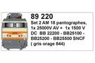 LS Models H0 Stromabnehmer AM 18, gris orage 844, zu BB 22200/BB 25100 (Inhalt: 2 Stk.)