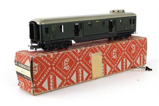 Märklin 346/4 H0 (AC) DB Gepäckwagen Pw 4ü, grün (OCC)