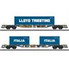 Märklin H0 AAE Containertragwagen-Set Sgns 19, Lloyd Triestino/Italia, Ep. VI, 2-tlg. *werkseitig ausverkauft*