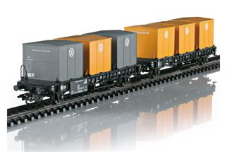 Märklin H0 DB Behälter-Transportwagen Laabs, Ep. IV, 2-tlg. *werkseitig ausverkauft*