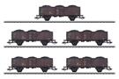 Märklin H0 DB Güterwagen-Set Fd-z-72 Ommv, gealtert, Ep. III, 5-tlg. (MHI) *komplett vorreserviert*