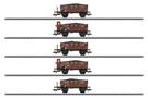 Märklin H0 DB Hochbordwagen-Set O11, Kohleladung, Ep. III, 5-tlg.