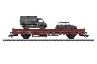 Märklin H0 DB Rungenwagen Kbs 443, Militärtransport, Ep. IV