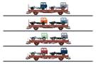 Märklin H0 DR Drehrungenwagen-Set Ks 3300/3301, Skoda LIAZ 706, Ep. IV, 4-tlg. *werkseitig ausverkauft*