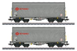 Märklin H0 Ermewa Schiebeplanenwagen-Set Shimmns, Ep. VI, 2-tlg.