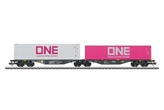 Märklin H0 RailReLease Doppel-Containertragwagen Sgrss 80, ONE, Ep. VI *werkseitig ausverkauft*