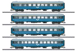 Märklin H0 SJ Reisezugwagen-Set B1, blau, Ep. V, 4-tlg. *werkseitig ausverkauft*
