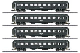 Märklin H0 SJ Reisezugwagen-Set, schwarz, Ep. VI, 4-tlg. *werkseitig ausverkauft*