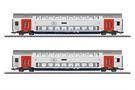 Märklin H0 SNCB Doppelstockwagen-Set M6, Ep. VI, 2-tlg.
