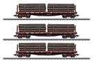 Märklin H0 WM Flachwagen-Set, zu Shay, Ep. II, 3-tlg. *komplett vorreserviert*