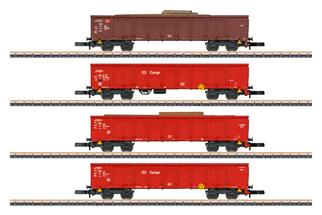 Märklin Z DB AG Hochbordwagen-Set Eanos-x 052, Schrottladung, Ep. V, 4-tlg.