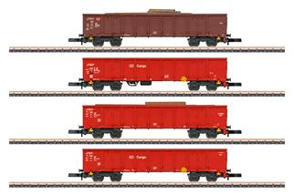 Märklin Z DB AG Hochbordwagen-Set Eanos-x 052, Schrottladung, Ep. V, 4-tlg.