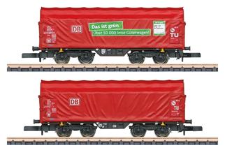 Märklin Z DB AG Schiebeplanenwagen-Set Shimmns-tu 718, Ep. VI, 2-tlg.