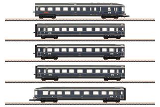 Märklin Z DB Reisezug-Wagenset Blauer Enzian, Ep. III, 5-tlg. (MHI) *komplett vorreserviert*