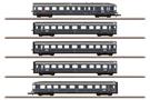 Märklin Z DB Reisezug-Wagenset Blauer Enzian, Ep. III, 5-tlg. (MHI) *komplett vorreserviert*