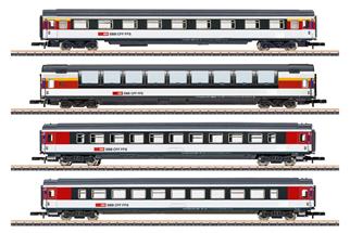 Märklin Z SBB Reisezugwagen-Set EuroCity, Ep. VI, 4-tlg. *werkseitig ausverkauft*