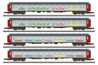 Märklin Z Snälltåget Reisezug-Wagenset Berlin-Malmö-Express, Ep. VI, 4-tlg.