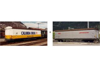 MDS N RhB Schiebewandwagen-Set Haik-qv 5161 Calanda und Haiqq 5162 silbern, 2-tlg. *werkseitig ausverkauft*